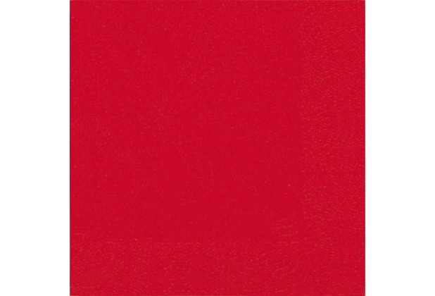 Duni Cocktail-Servietten 3lagig Tissue Uni rot, 24 x 24 cm, 20 Stück