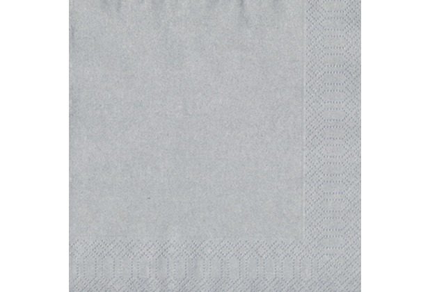 Duni Servietten 3lagig Tissue Motiv silber, 33 x 33 cm, 20 Stück