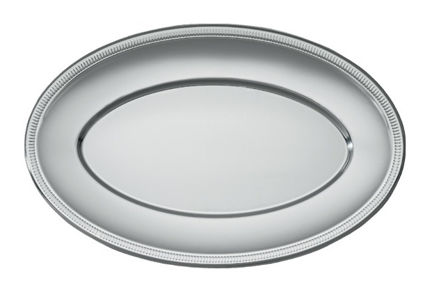 Duni Buffet Platten oval silber 45 cm , 2 Stück