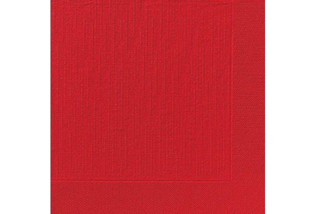 Duni Dinner-Servietten 4lagig Tissue geprägt Uni rot, 40 x 40 cm, 50 Stück