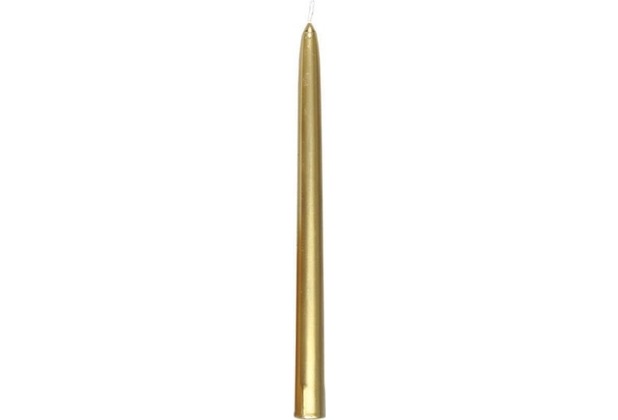 Duni Spitzkerzen gold, 2 x 26 cm, 10 Stück