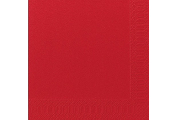 Duni Servietten 3lagig Tissue Uni rot, 33 x 33 cm, 250 Stück
