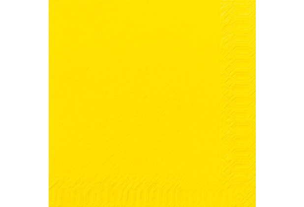 Duni Dinner-Servietten 3lagig Tissue Uni gelb, 40 x 40 cm, 250 Stck