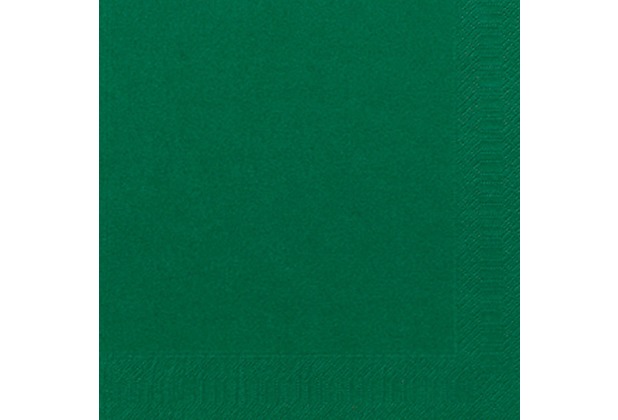 Duni Dinner-Servietten 3lagig Tissue Uni dunkelgrün, 40 x 40 cm, 250 Stück