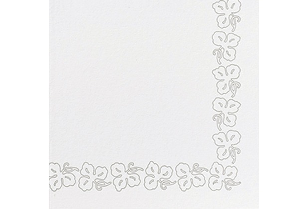 Duni Servietten aus Dunicel Weinranke weiß, 41 x 41 cm, 50 Stück