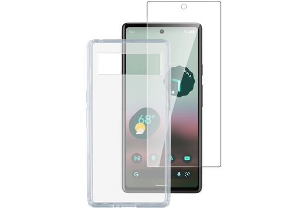 4smarts 360 Starter Set mit X-Pro Clear Glas+ Clear Hlle fr Google Pixel 6a