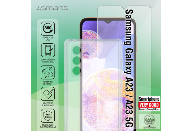 4smarts 360 Starter Set mit X-Pro Clear Glas+Clear Hlle Samsung Galaxy A23/5G