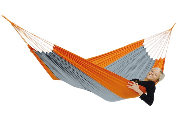 Amazonas Reisehängematte Silk Traveller techno (orange-grey)