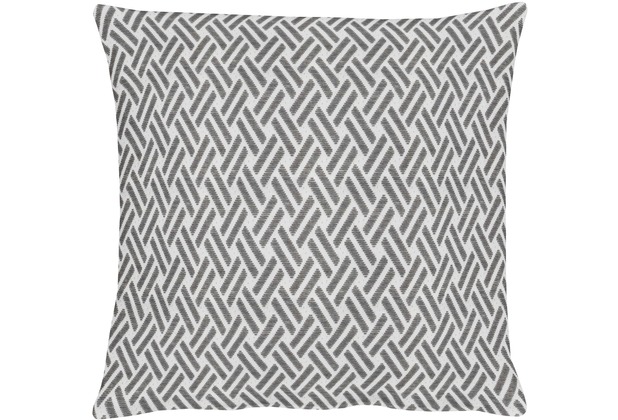 APELT Lodge Loft Style Kissenhülle grau-weiß 40 cm x 40 cm