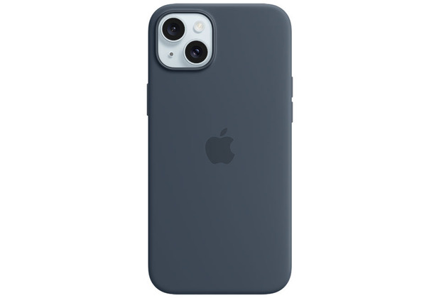 Apple Silikon Case iPhone 15 Plus mit MagSafe (sturmblau)