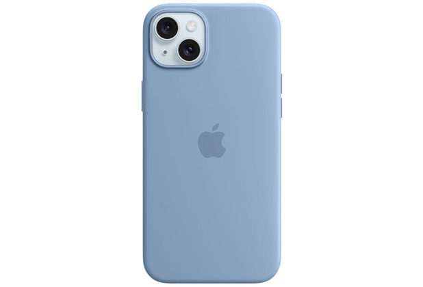 Apple Silikon Case iPhone 15 Plus mit MagSafe (winterblau)