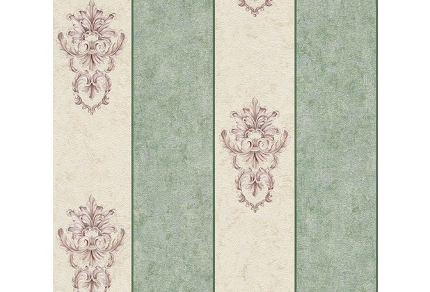 Architects Paper barocke Mustertapete Luxury Classics Vliestapete beige grün metallic 343715 10,05 m x 0,53 m