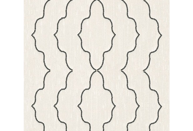 Architects Paper besticktes Designpanel AP Wall Fashion Textiltapete creme metallic 306153 3,20 m x 0,53 m