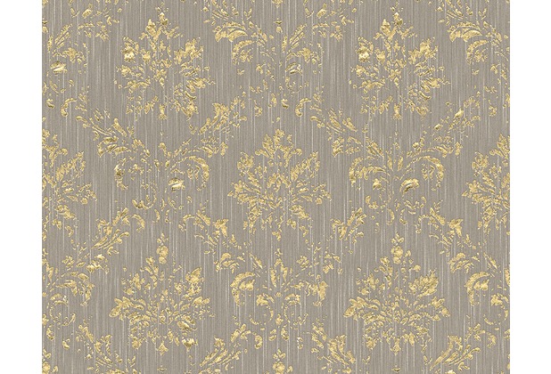 Architects Paper klassische Mustertapete Metallic Silk Textiltapete beige metallic 306625 10,05 m x 0,53 m