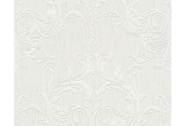 Architects Paper Mustertapete Tessuto 2, Textiltapete, grau, weiß 961961