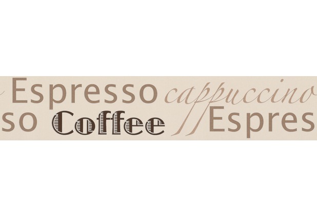 AS Création selbstklebende Bordüre Only Borders 9 braun creme 266231 5,00 m x 0,13 m - Thema Espresso