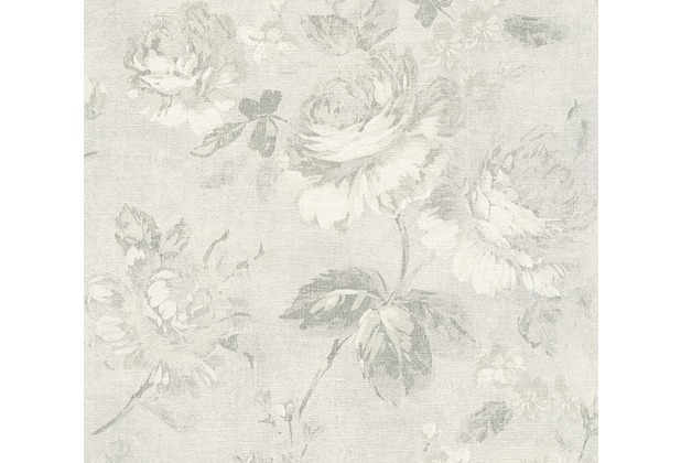 AS Création florale Mustertapete Secret Garden Tapete grau weiß 336043 10,05 m x 0,53 m