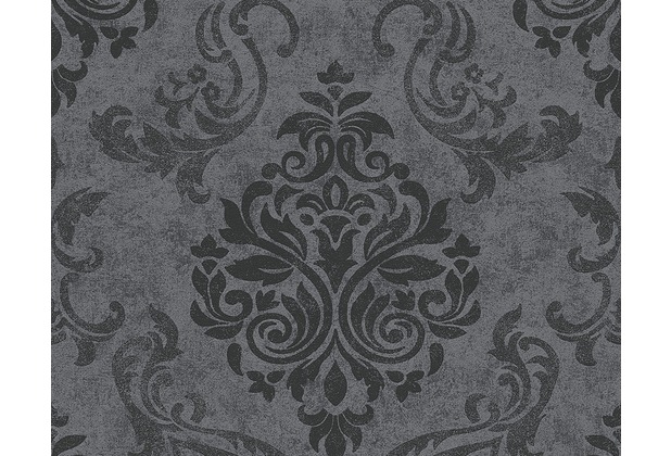 AS Création neobarocke Mustertapete Memory 3 Vliestapete grau metallic schwarz 953723 10,05 m x 0,53 m