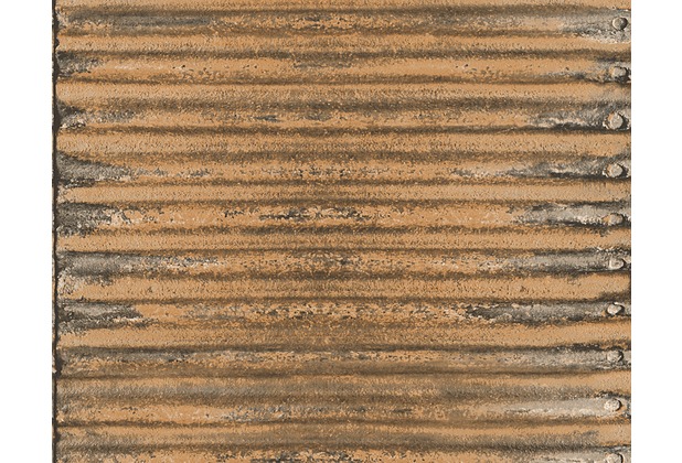 AS Création Mustertapete in Vintage Blechoptik Decoworld 2 Tapete beige braun schwarz 307562 10,05 m x 0,53 m
