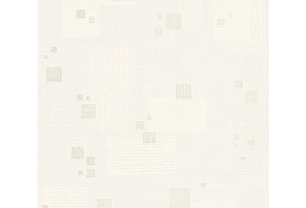 AS Création Mustertapete New Look Vliestapete metallic weiß 339212 10,05 m x 0,53 m