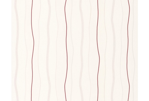 AS Création Streifentapete, Vliestapete, rot,creme 249531 10,05 m x 0,53 m