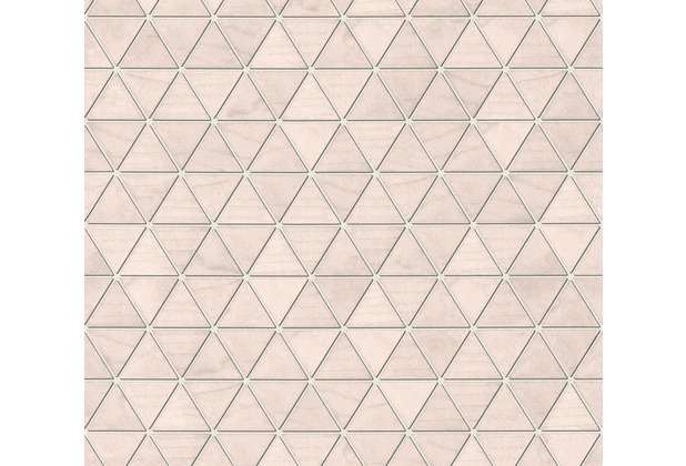 AS Création Vliestapete Authentic Walls 2 Tapete geometrisch grafisch metallic rosa grau 366221 10,05 m x 0,53 m