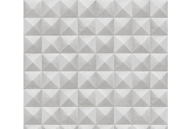 AS Création Vliestapete Authentic Walls 2 Tapete in 3D Optik geometrisch beige grau 362752 10,05 m x 0,53 m