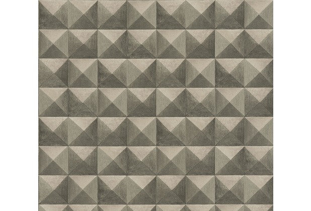 AS Création Vliestapete Authentic Walls 2 Tapete in 3D Optik geometrisch braun beige 362751 10,05 m x 0,53 m