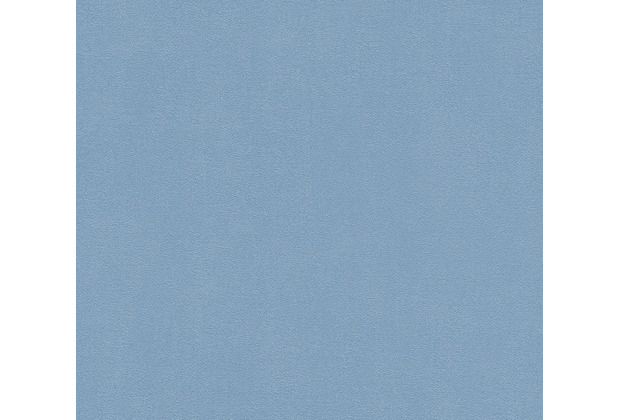 AS Création Vliestapete Blooming Tapete Uni blau 372626 10,05 m x 0,53 m