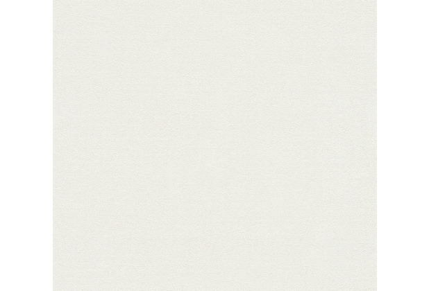 AS Création Vliestapete Blooming Tapete Uni creme weiß 372624 10,05 m x 0,53 m