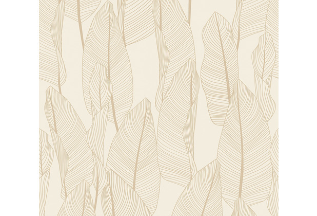 AS Création Vliestapete Exotic Life Tapete mit Blättern floral beige creme grau 364977 10,05 m x 0,53 m