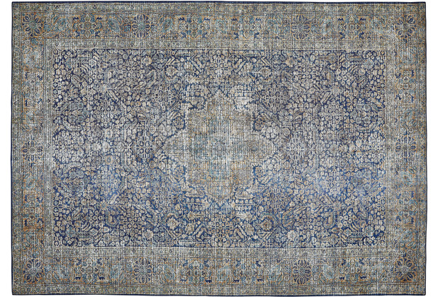 Barbara Becker Teppich Loft Blau-Gelb gemustert 80 x 150 cm
