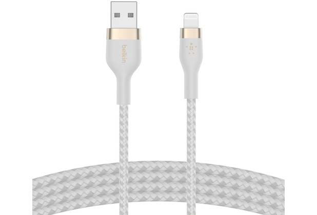 Belkin PRO Flex Lightning/USB-A Kabel, Apple zert., 1m, wei
