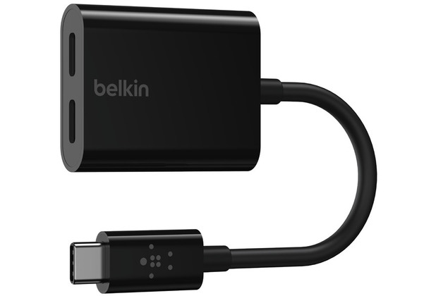 Belkin RockStar USB-C Audio- und Ladeadapter, schwarz
