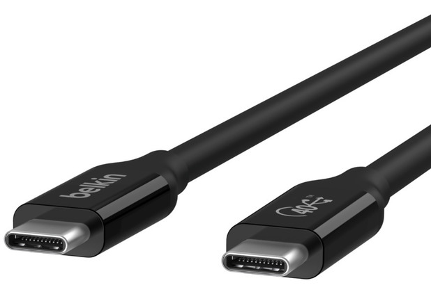 Belkin USB4 Kabel, USB-C/USB-C, 40 Gbit/s, 100W, 0.8m, schwarz