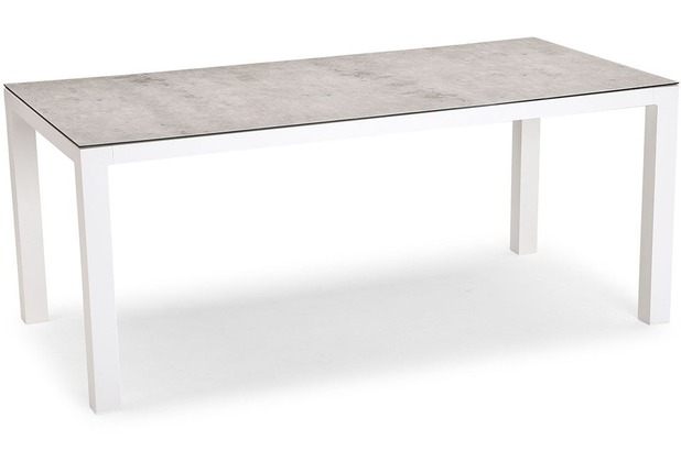 Best Tisch Houston 210x90cm weiss/silber Gartentisch