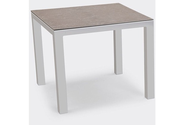 Best Tisch Houston 90x90cm silber/anthrazit Gartentisch