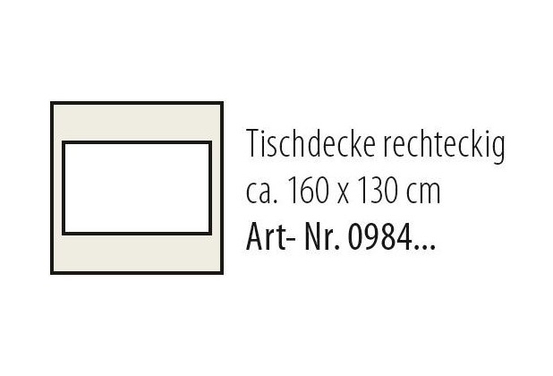 Best Tischdecke eckig 160x130cm gelb-marm.