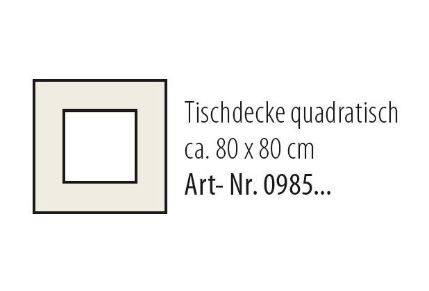 Best Tischdecke eckig 80x80cm beige-marm.