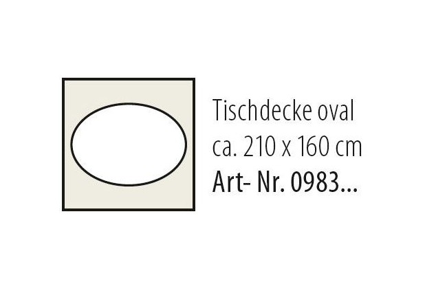 Best Tischdecke oval 210x160cm blau-marm.
