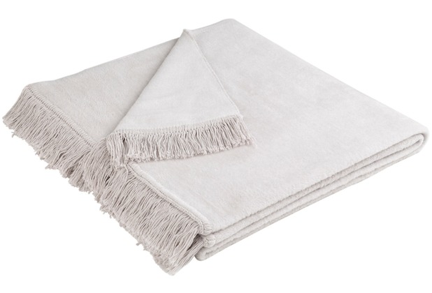 Biederlack Plaid / Decke Cover Cotton silber 100 x 200 cm
