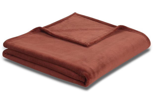 Biederlack soft&cover rostrot 150 x 200 cm