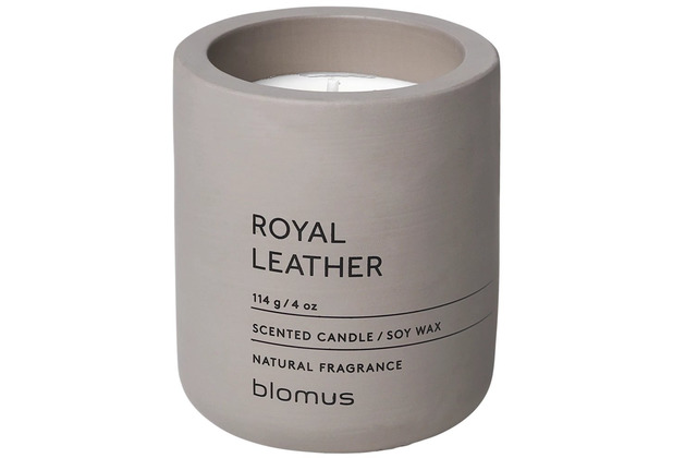 blomus Duftkerze -FRAGA- Farbe: Satellite - Duft: Royal Leather  6,5 cm