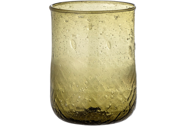 Bloomingville Talli Trinkglas, Grn, Recyceltes Glas D7xH9 cm