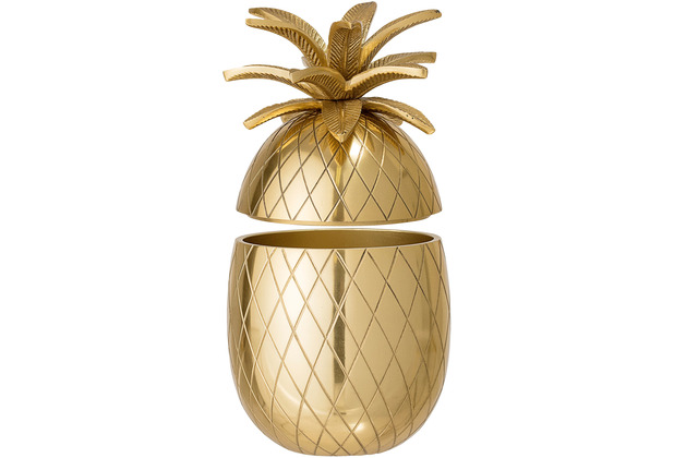 Bloomingville Yuichi goldene Ananas Pokal, Eiskbel, Gold eloxiert, Aluminium D13xH24 cm
