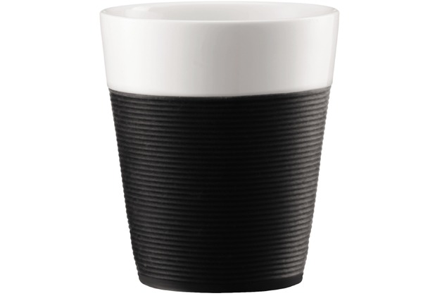 Bodum BISTRO 2 Stk. Tasse mit Silikonband 0.3l schwarz