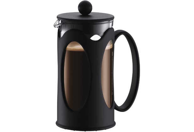 Bodum KENYA Kaffeebereiter 0,35 l 3 Tassen schwarz, runder Griff