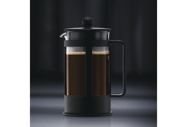 Bodum KENYA Kaffeebereiter 0,5 l 4 Tassen schwarz, eckiger Griff