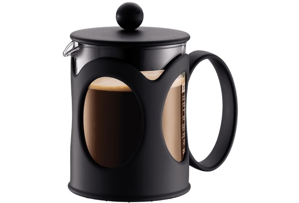 Bodum KENYA Kaffeebereiter 0,5 l 4 Tassen schwarz, runder Griff