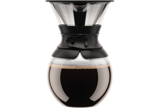 Bodum POUR OVER Kaffeebereiter mit permanentfilter, kurze Tülle, 1.0 l schwarz